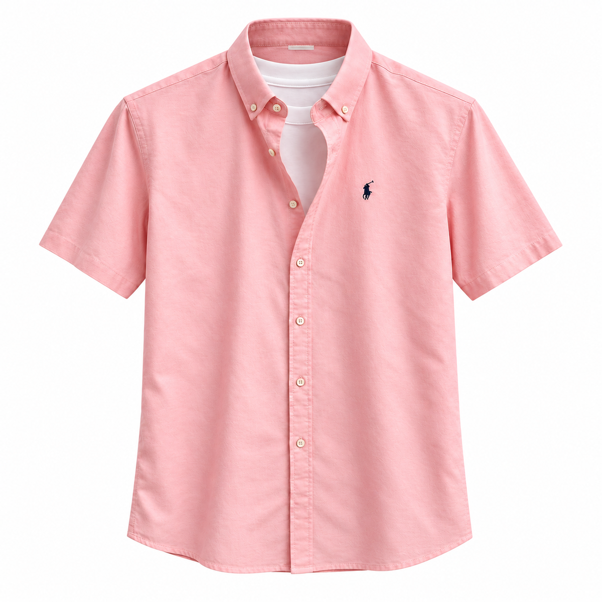 Kurzarmhemd mit Button-down-Kragen