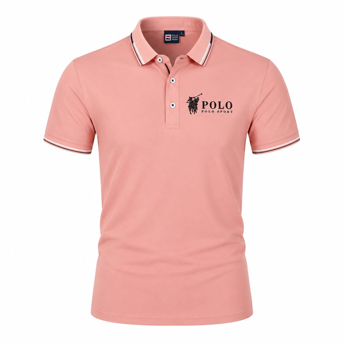 Sportives Poloshirt mit Brustmotiv