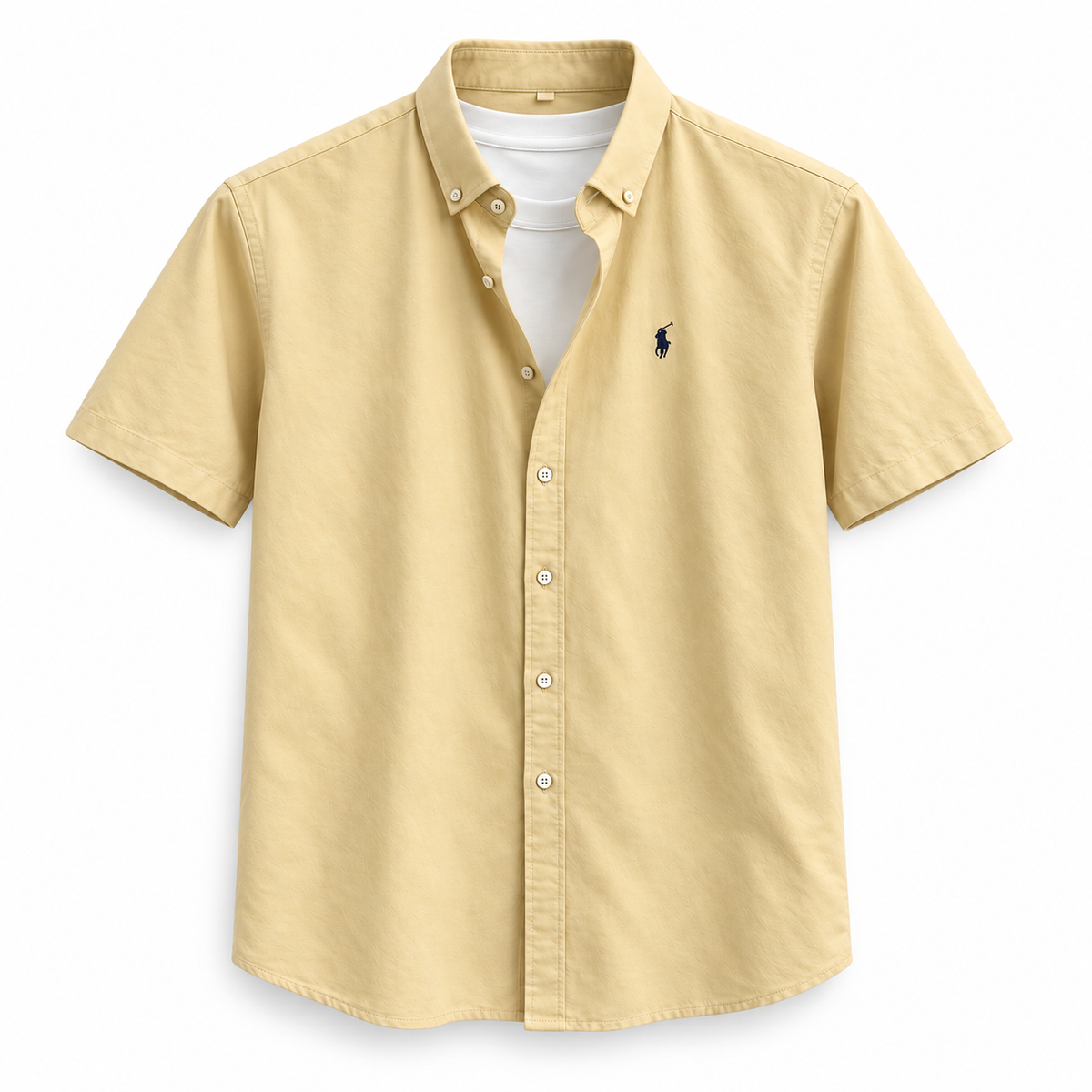 Kurzarmhemd mit Button-down-Kragen