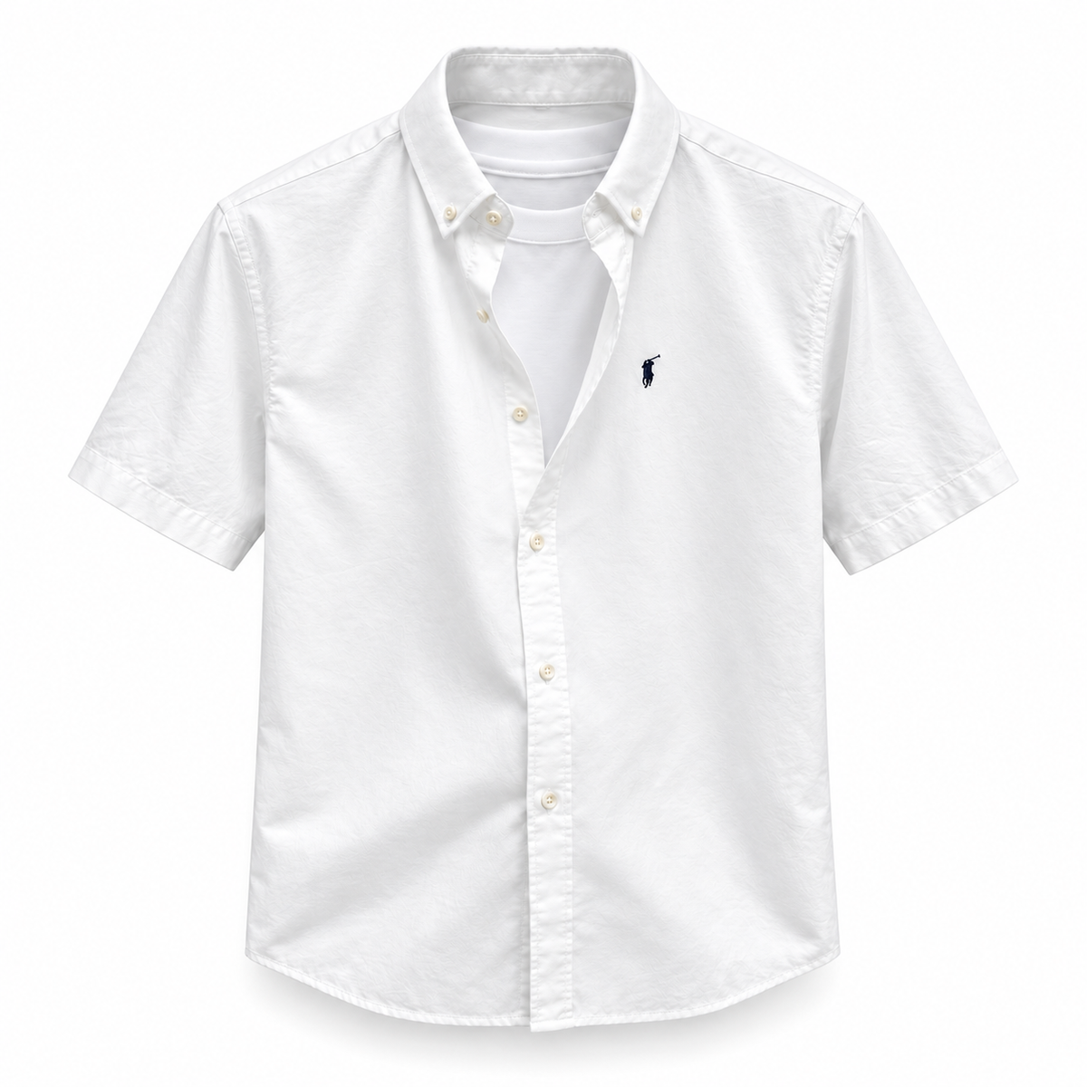Kurzarmhemd mit Button-down-Kragen