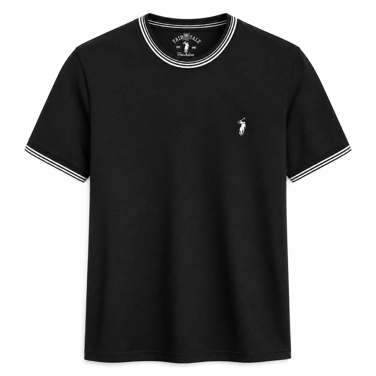 Kontraststreifen-T-Shirt