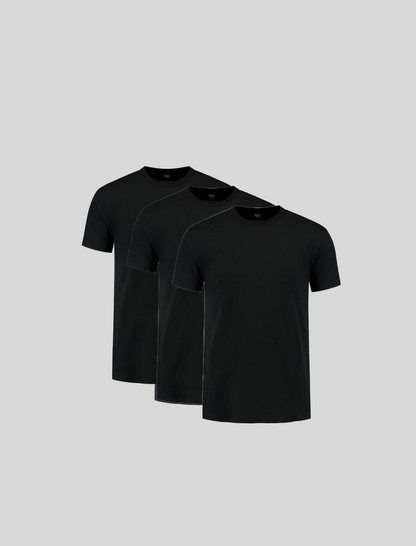 3-Pack All Black T-Shirts