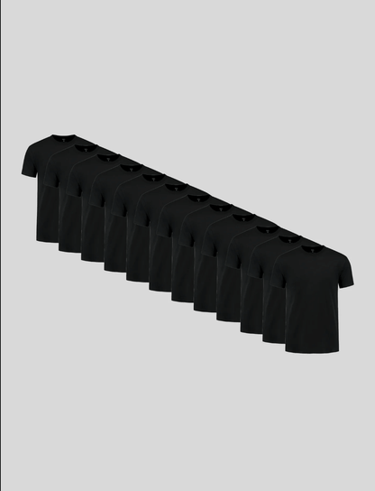 12-Pack All Black T-Shirts