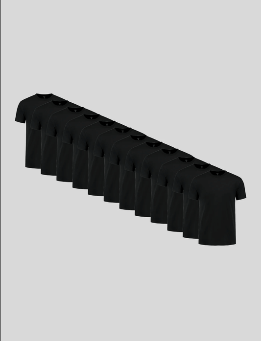 12-Pack All Black T-Shirts