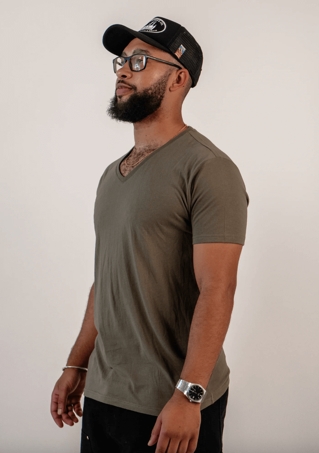Classic V-Neck T-Shirt - Green