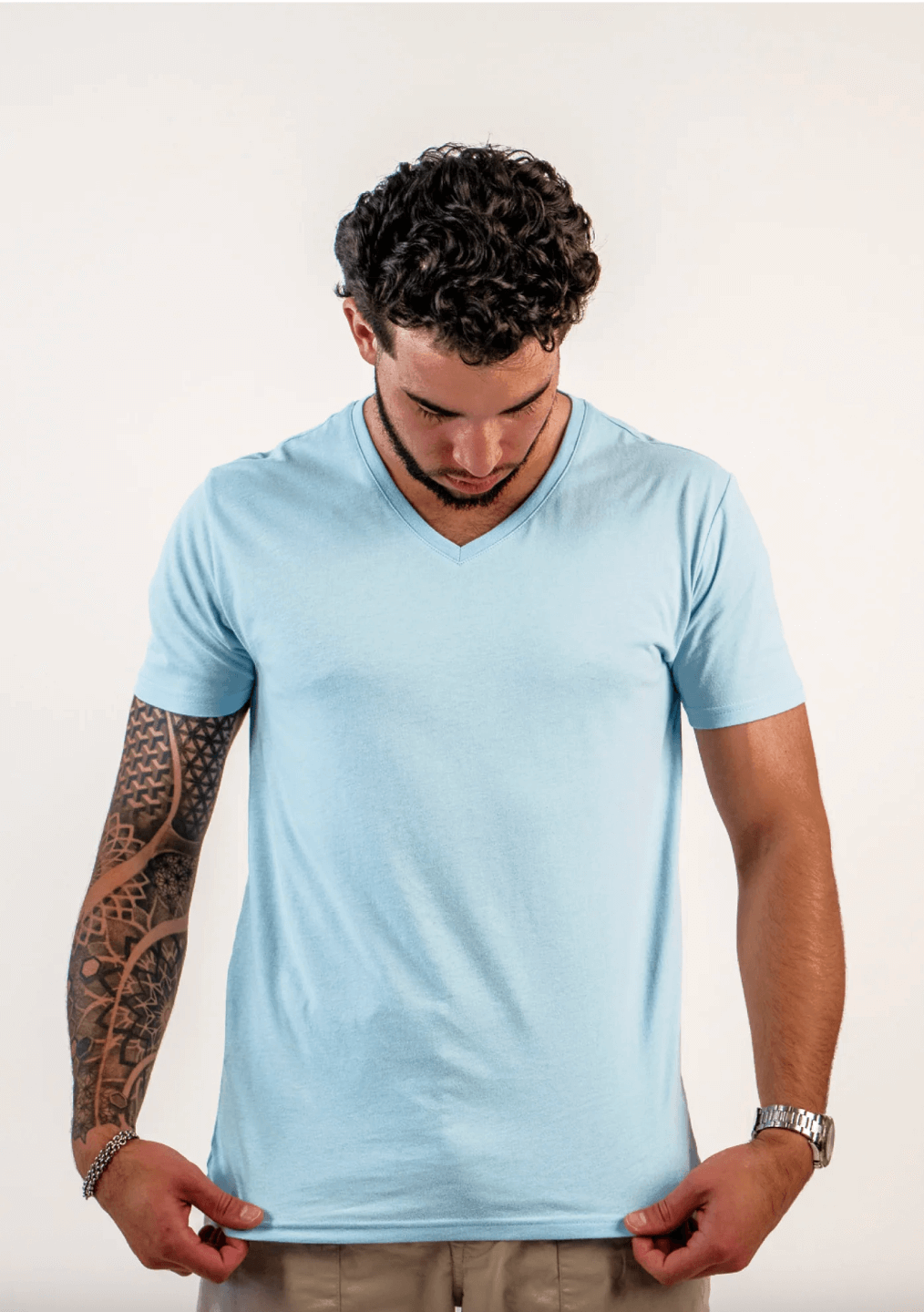 Classic V-Neck T-Shirt - Navy Blue