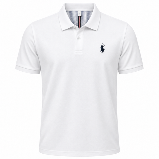 Poloshirt mit Kontrastleiste