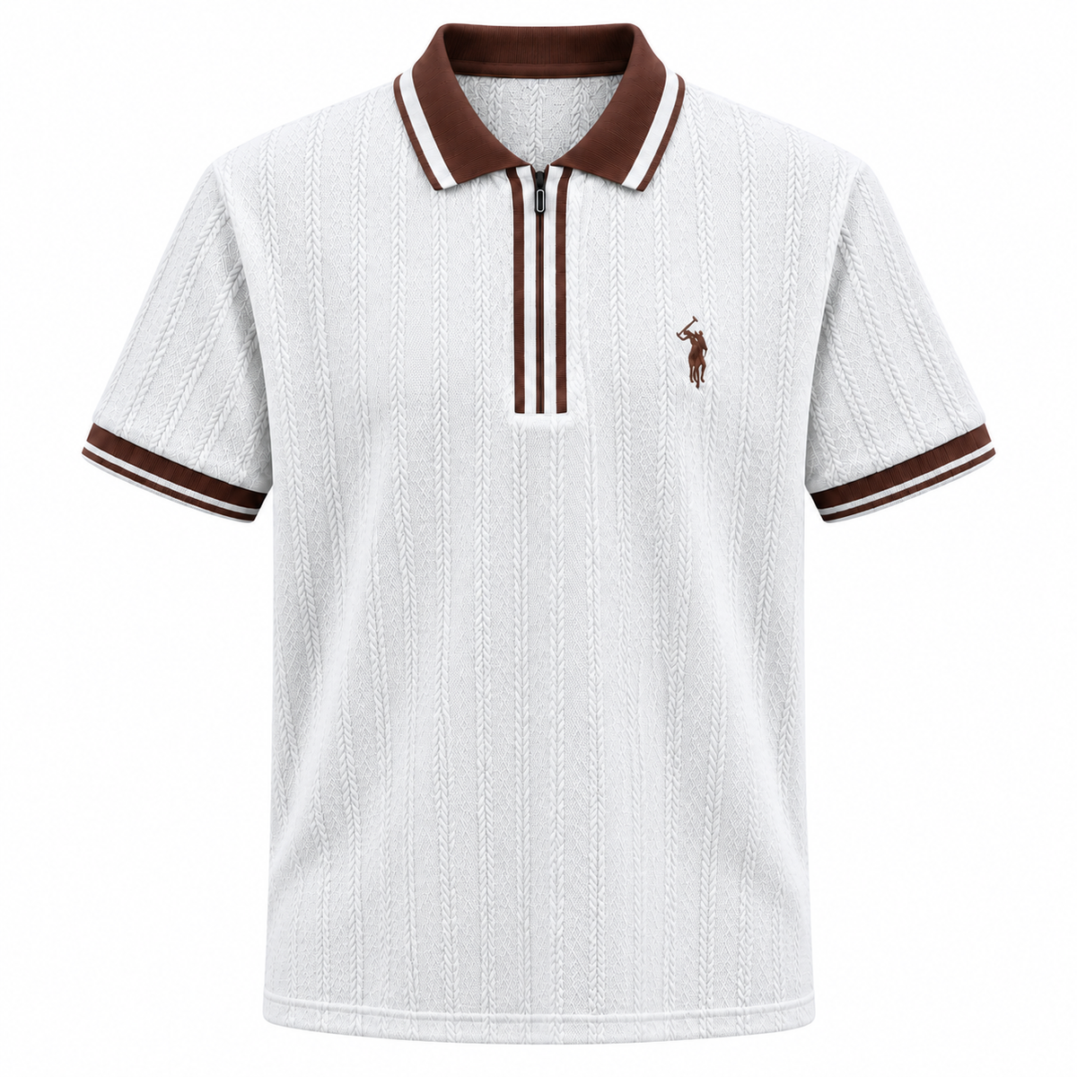 Strickpolo mit Zipper