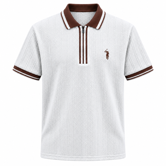Strickpolo mit Zipper
