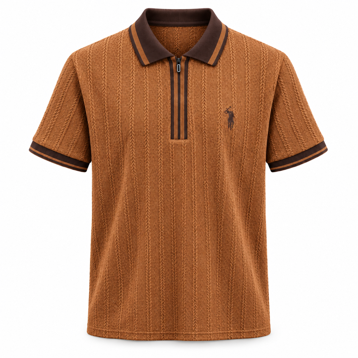 Strickpolo mit Zipper