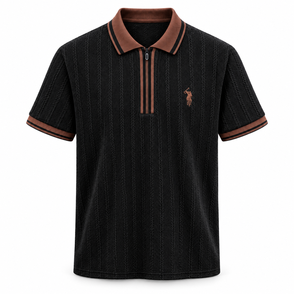Strickpolo mit Zipper