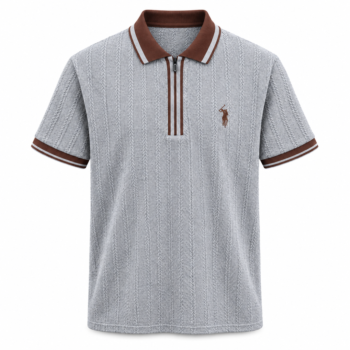 Strickpolo mit Zipper